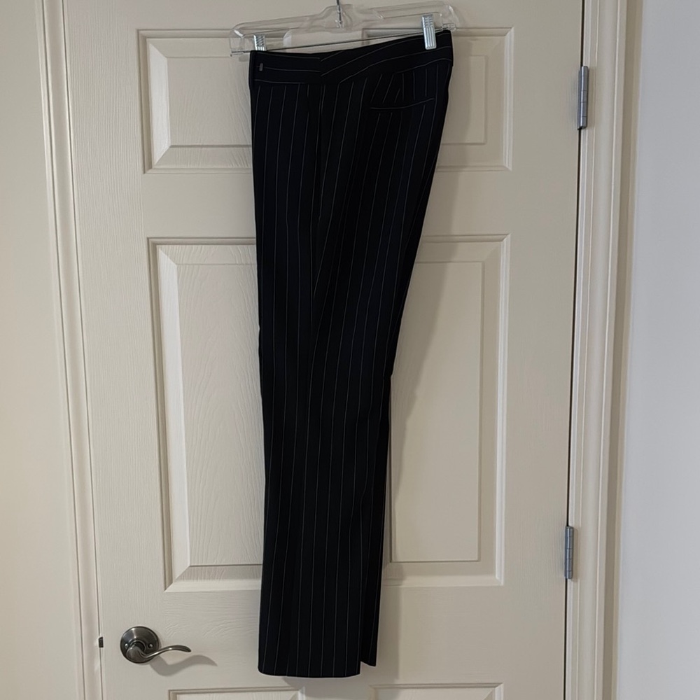 Black Pinstripe Trousers